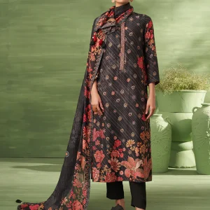 Sitara Unstitched Kurta Set - Black