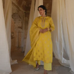 YELLOW NOOR KURTA SET