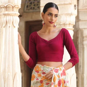 Ruby Red Stretchy Blouse